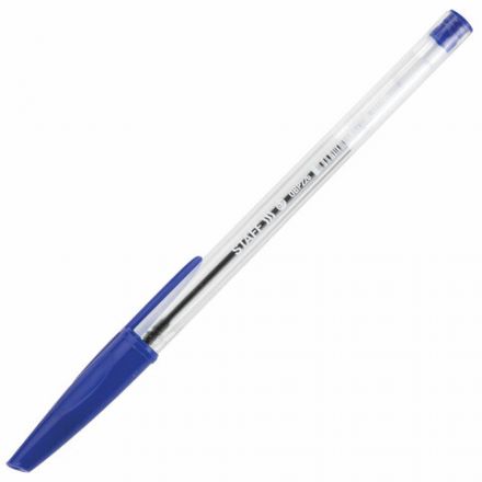 Ручка шариковая масляная STAFF "EVERYDAY" OBP-226, СИНЯЯ, корпус прозрачный, игольчатый узел 0,7 мм, линия письма 0,35 мм, 141705 Ручка шариковая масляная STAFF "EVERYDAY" OBP-226, СИНЯЯ, корпус прозрачный, игольчатый узел 0,7 мм, линия письма 0,35 мм, 141705