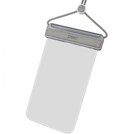 Чехол PERO влагозащитный для смартфона SB04 WATERPROOF BAG серый