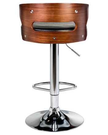 Стул барный DOBRIN FRED, коричневое дерево, чёрный Стул барный DOBRIN FRED, коричневое дерево, чёрный