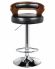 Стул барный DOBRIN FRED, коричневое дерево, чёрный Стул барный DOBRIN FRED, коричневое дерево, чёрный
