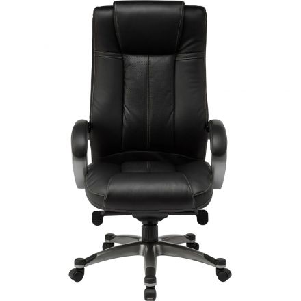 Кресло BN_Dp_Руководителя EChair-604 ML кожа черная, пластик