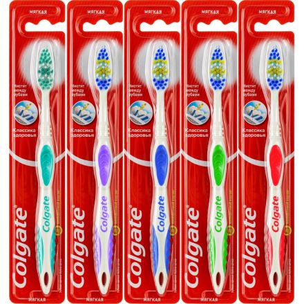 Зубная щетка COLGATE КЛАССИКА ЗДОРОВЬЯ мягкая жест FVN50307 Зубная щетка COLGATE КЛАССИКА ЗДОРОВЬЯ мягкая жест FVN50307
