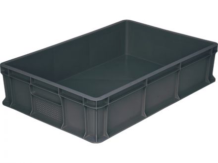 Ящик 600*400*140 мм сплошной без ручек серый