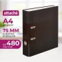 Папка-регистратор Attache Digital, черн. лам.карт./бум., 75 мм