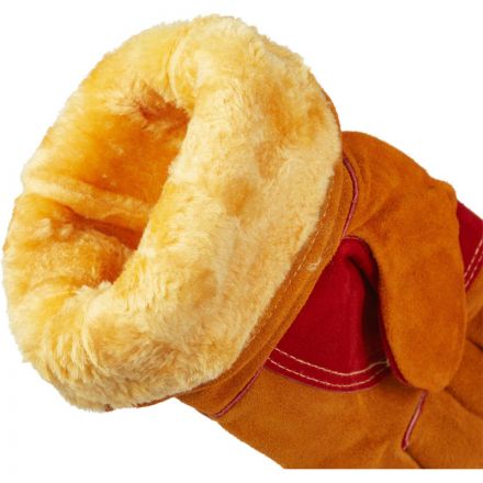 Краги спилковые Гренадер утепленные пятипалые желтые Краги спилковые Гренадер утепленные пятипалые желтые