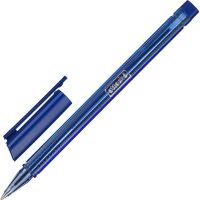 Ручка шариковая неавтоматическая Attache ATLANTIC трехгран корп,цв.черн\син