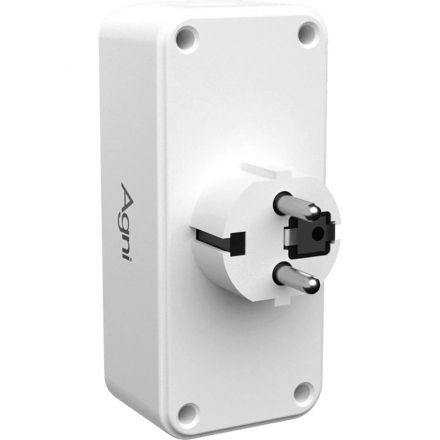 Тройник AGNI 2/220 + 2 USB,белый(TP-WB2U2E-white)