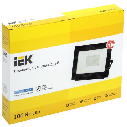 Прожектор светодиодный СДО 06-100 6500К IP65 черн. ИЭК LPDO601-100-65-K02