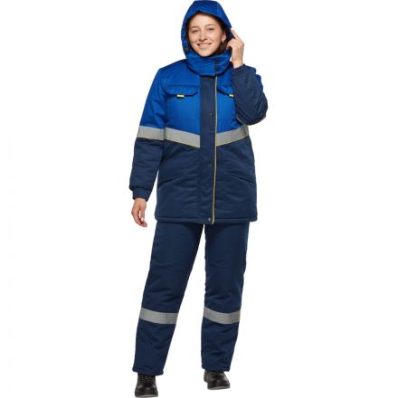 Костюм рабочий зимний женский з43-КПК вас/син (р.52-54) 170-176 (серия З) Костюм рабочий зимний женский з43-КПК вас/син (р.52-54) 170-176 (серия З)