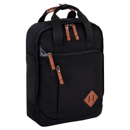 Рюкзак BRAUBERG FRIENDLY универсальный с длинными ручками, черный, 37х26х13 см, 270089 Рюкзак BRAUBERG FRIENDLY универсальный с длинными ручками, черный, 37х26х13 см, 270089