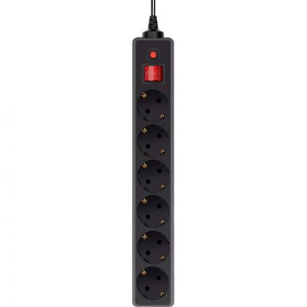 Сетевой фильтр Buro 600SH-16-5-B 5м (6 розеток) черный Сетевой фильтр Buro 600SH-16-5-B 5м (6 розеток) черный