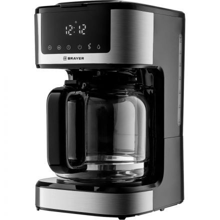 Кофеварка BRAYER 1124BR,900Вт,1,8л,нейлон.съем.фильтр,автоотк,противокап Кофеварка BRAYER 1124BR,900Вт,1,8л,нейлон.съем.фильтр,автоотк,противокап