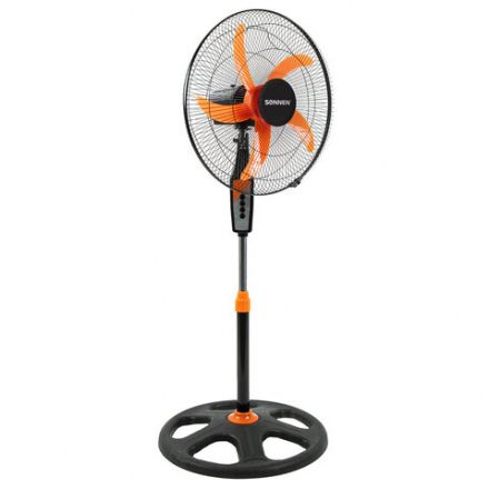 Вентилятор напольный, 3 режима, SONNEN TF-50W-45-А304, d=45 см, 50 Вт, черный, 454789, FS-45-A304 Вентилятор напольный, 3 режима, SONNEN TF-50W-45-А304, d=45 см, 50 Вт, черный, 454789, FS-45-A304