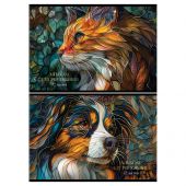 Альбом для рисования 32л., А4, на скрепке BG "Витраж", тиснение фольгой Альбом для рисования 32л., А4, на скрепке BG "Витраж", тиснение фольгой