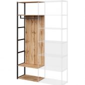 Шкаф приставной гардеробный K-Loft 241H029 645х400х2105 дуб натур/черный