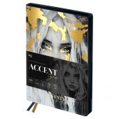 Ежедневник датированный 2026г., А6+, 176л., мягкий переплет, кожзам, BG "Accent. Eyes", отд. фольгой, цветной срез