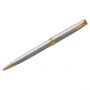 Ручка шариковая Parker "Sonnet Stainless Steel GT" черная, 1,0мм, поворот., подарочная упаковка