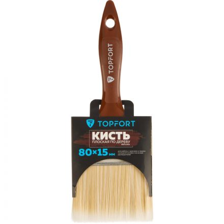Кисть плоская по дереву TOPFORT Delicate 80х15 Кисть плоская по дереву TOPFORT Delicate 80х15