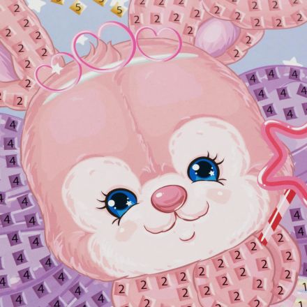 Мозаика самоклеящаяся сияющая из мягк. пласт. А3 Зайка-фея С2258-28