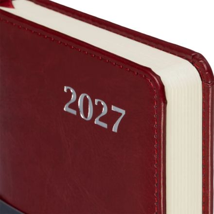 Ежедневник датированный 2027 Attache АГЕНДА А6 168л 100x150мм бордо
