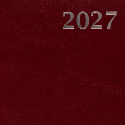 Ежедневник датированный 2027 Attache АГЕНДА А6 168л 100x150мм бордо