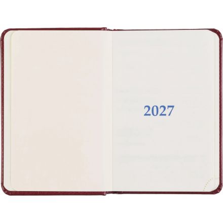Ежедневник датированный 2027 Attache АГЕНДА А6 168л 100x150мм бордо