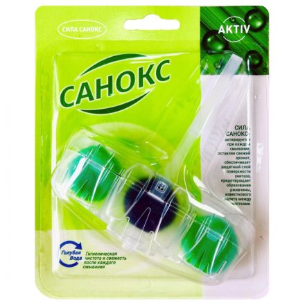 Блок для унитаза блистер WC Санокс Color Fresh голуб вода классич 40 г
