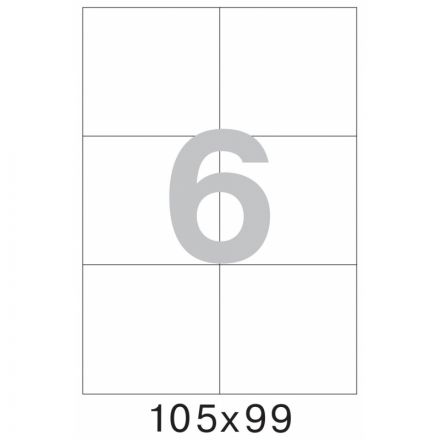 Этикетки самоклеящиеся ProMega label basic 105х99 мм A4 6 штук на листе белые (50 листов в упаковке)