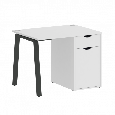 Home Office Стол письменный VR.SP-3-98.1.A Белый/Антрацит металл 980*720*750 Home Office Стол письменный VR.SP-3-98.1.A Белый/Антрацит металл 980*720*750