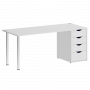 Home Office Стол письменный VR.SP-3-178.4 Белый/Хром опоры 1780*720*750 Home Office Стол письменный VR.SP-3-178.4 Белый/Хром опоры 1780*720*750
