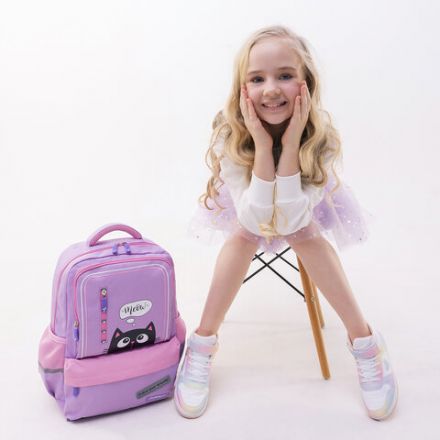 Рюкзак BRAUBERG STAR, 1 отделение, 5 карманов, "Dreamy cat", сиреневый, 40x29x13 см, 271424 Рюкзак BRAUBERG STAR, 1 отделение, 5 карманов, "Dreamy cat", сиреневый, 40x29x13 см, 271424