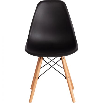 Стул CINDY (EAMES) (mod. 1801), дерево бук/мет/сид пластик, черный, 4шт/уп