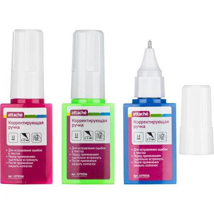 Корректирующий карандаш 12 мл Attache с пластиковым наконечником цвет ассор Корректирующий карандаш 12 мл Attache с пластиковым наконечником цвет ассор