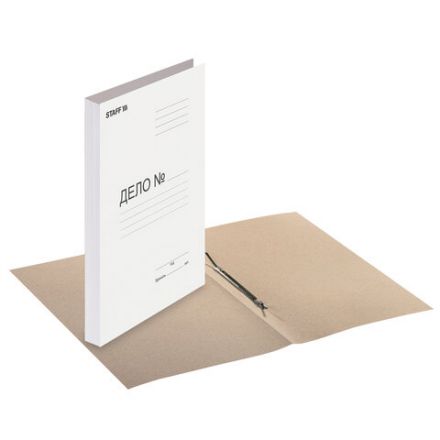 Скоросшиватель картонный STAFF, гарантированная плотность 220 г/м2, до 200 л., 124875 Скоросшиватель картонный STAFF, гарантированная плотность 220 г/м2, до 200 л., 124875