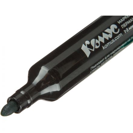 Маркер перманентный КОМУС зеленый 1-3мм кругл. наконечник Маркер перманентный КОМУС зеленый 1-3мм кругл. наконечник