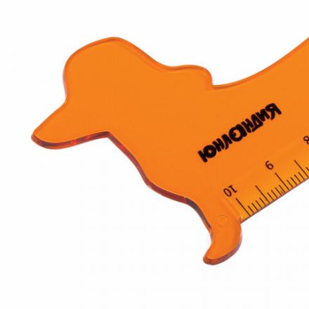 Линейка пластик 10 см ЮНЛАНДИЯ "ТАКСА", фигурная, тонированная прозрачная, европодвес, 210731 Линейка пластик 10 см ЮНЛАНДИЯ "ТАКСА", фигурная, тонированная прозрачная, европодвес, 210731