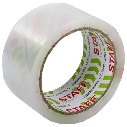 Клейкая лента упаковочная 50 мм x 66 м, прозрачная, толщина 40 микрон, STAFF CLASSIC, 440175 Клейкая лента упаковочная 50 мм x 66 м, прозрачная, толщина 40 микрон, STAFF CLASSIC, 440175