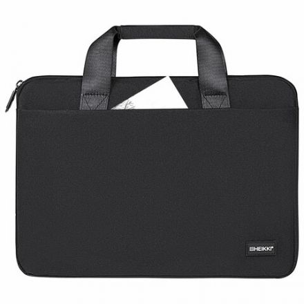 Сумка портфель HEIKKI ULTRA (ХЕЙКИ) с отделением для ноутбука 15,6", Total black, черная, 28х39х3 см, 272609