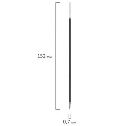 Стержень шариковый масляный BRAUBERG, 152 мм, СИНИЙ, узел 0,7 мм, линия письма 0,35 мм, 170236 Стержень шариковый масляный BRAUBERG, 152 мм, СИНИЙ, узел 0,7 мм, линия письма 0,35 мм, 170236