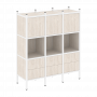 Loft Прямой стеллаж наборный VR.L-08 Денвер светлый/Белый металл 1278*446*1458