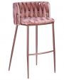 Стул барный DOBRIN EMMA ROSE GOLD, розовый велюр (VF-10) spb