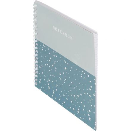 Бизнес-тетрадь Flakes blue обложка УФ лак, спираль, А5, 48л, клетка