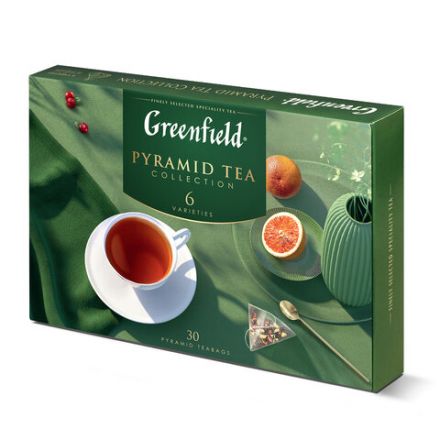 Чай GREENFIELD "Pyramid Tea Collection" ассорти 6 вкусов, НАБОР 30 пирамидок, 1768-10 Чай GREENFIELD "Pyramid Tea Collection" ассорти 6 вкусов, НАБОР 30 пирамидок, 1768-10
