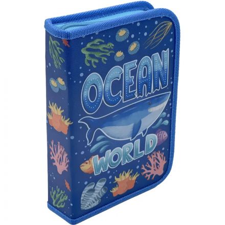 Пенал односекционный большой с двумя откидными планками ПОДВОДНЫЙ МИР 2023 Пенал односекционный большой с двумя откидными планками ПОДВОДНЫЙ МИР 2023