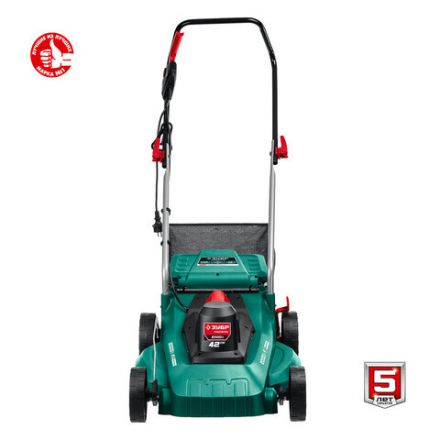 Газонокосилка сетевая ЗУБР ГСЦ-42-2000, 2000 Вт, 3200 об./мин, ширина скашивания 42 см, ГСЦ-42-2000