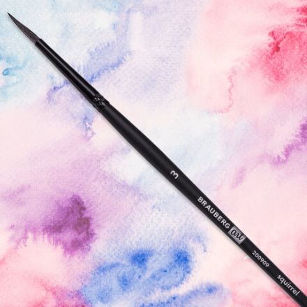 Кисть художественная проф. BRAUBERG ART CLASSIC, белка, круглая, № 3, 200909 Кисть художественная проф. BRAUBERG ART CLASSIC, белка, круглая, № 3, 200909