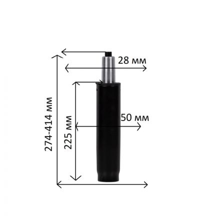 Газлифт для кресла BSL_Echair 100 черный, 4 класс нагрузка до 200 кг Газлифт для кресла BSL_Echair 100 черный, 4 класс нагрузка до 200 кг