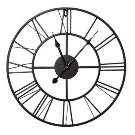 Часы настенные металл Black Metal Clock 40x40 арт.79806 Часы настенные металл Black Metal Clock 40x40 арт.79806