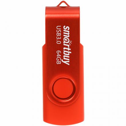 Флеш-диск 64 GB SMARTBUY Twist USB 3.0, красный, SB064GB3TWR Флеш-диск 64 GB SMARTBUY Twist USB 3.0, красный, SB064GB3TWR