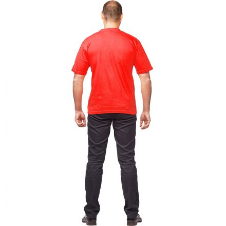 Футболка (160 г.) с кор.рукавом красн.(S)